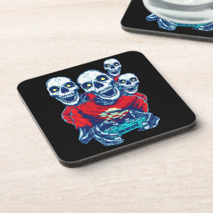 Dessous-de-verre Fraternité Éternelle de Jeu : Le Squelette Rouge d