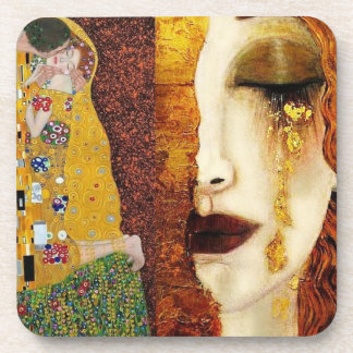 Dessous-de-verre freyas-larmes-le-baiser-portraits-par-gustav-klimt