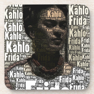 Dessous-de-verre Frida Kahlo Lettering Portrait