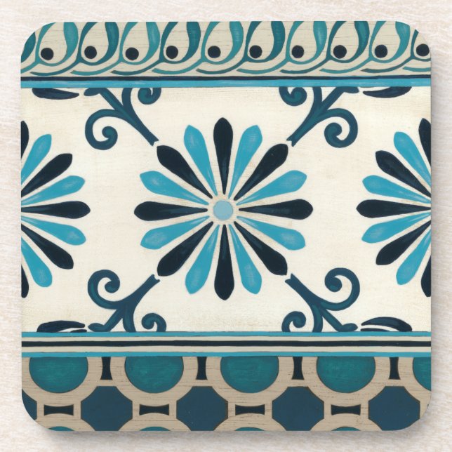 Dessous-de-verre Frise Indigo II non embellie (Devant)