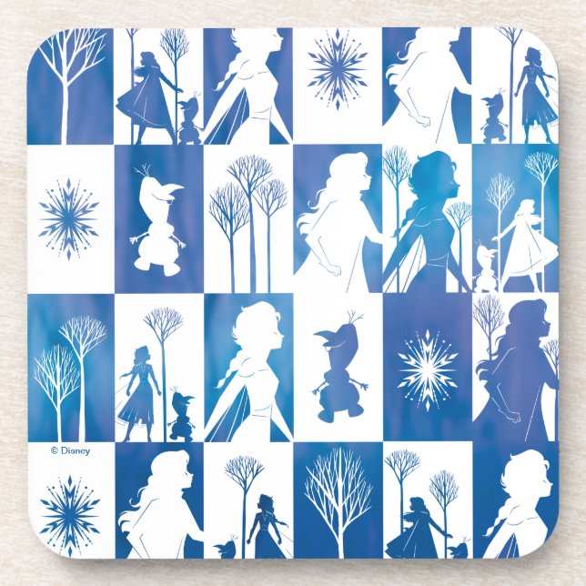 Dessous-de-verre Froid 2 : Anna, Elsa, & Olaf Winter Tile Motif (Devant)