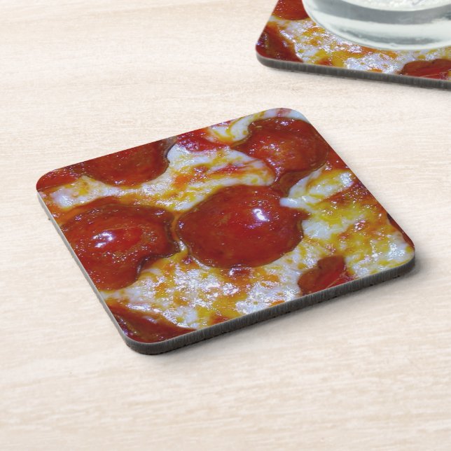 Dessous-de-verre Fromage et pizza Pepperoni (Côté gauche)