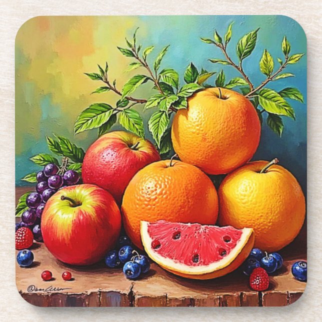 Dessous-de-verre Fruits frais dans un parfait mélange de design (Devant)