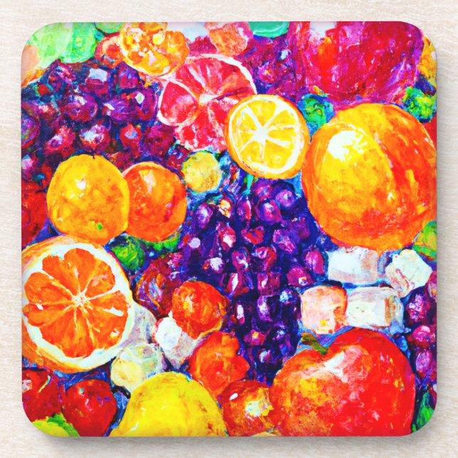 Dessous-de-verre "Fruits frais Motif" Cute Art. Acheter Maintenant (Devant)