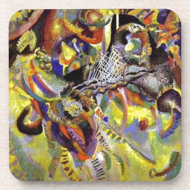 Dessous-de-verre Fugue peinture Abstraite par Kandinsky (Devant)