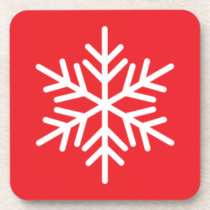 Dessous-de-verre Fun Bright Christmas Red White Nordic Snowflake