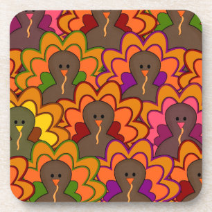 Dessous-de-verre Fun Colorful Thanksgiving