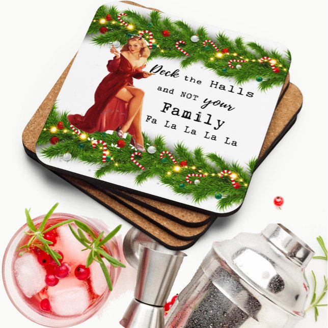 Dessous-de-verre Funny Christmas Coaster Retro Best Friend Deck (Créateur téléchargé)