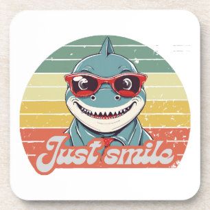 Dessous-de-verre Funny requin invitation vous sourire