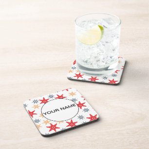 Dessous-de-verre Funny Seastars Et Steerwheel Motif