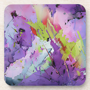 Dessous-de-verre "Fusion des teintes" Art Abstrait contemporain