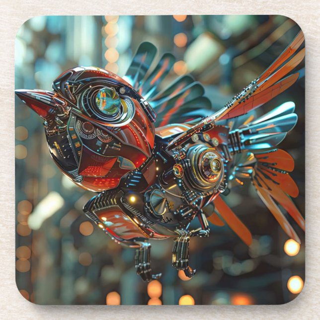 Dessous-de-verre Futur moineau électronique super propulsé (Devant)