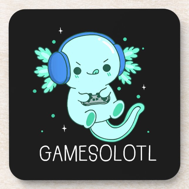 Dessous-de-verre Gamesolotl Axolotl Gamer (Devant)