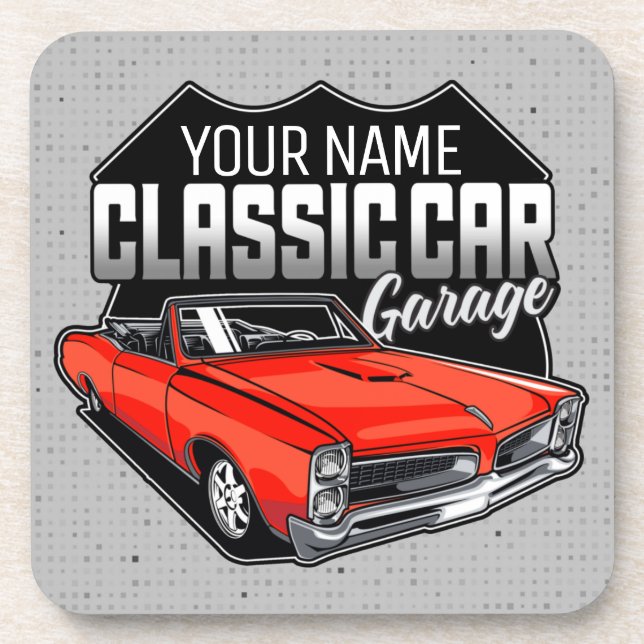 Dessous-de-verre Garage GTO classique personnalisé 1966 (Devant)