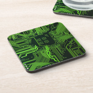 Dessous-de-verre Geek de la carte de circuit électronique Nerd PCB 