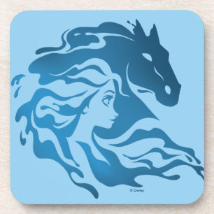 Dessous-de-verre Gelée 2 : Silhouette D'Aquarelle Elsa Et Nokk