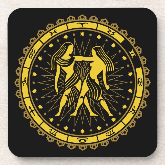 Dessous-de-verre Gemini - Symbole Zodiaque - Symbole - Horoscope (Devant)