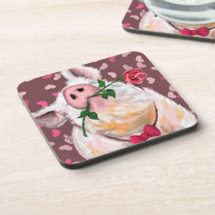 Dessous-de-verre Gentleman Pig - Romantic - Funny -