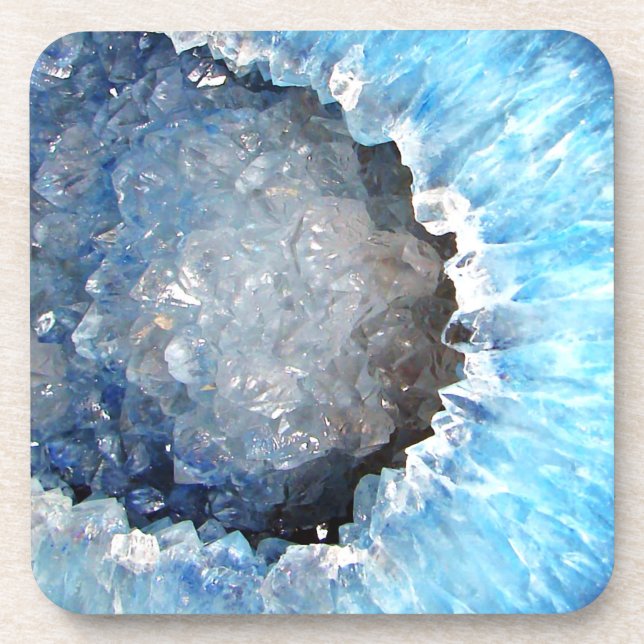 Dessous-de-verre Géode cristal bleu tombé (Devant)