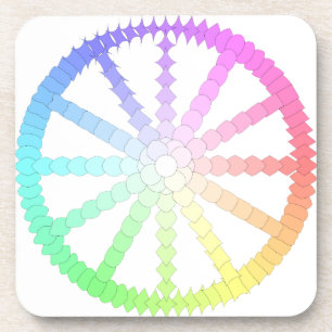 Dessous-de-verre géométrie de la roue d'évolution en polygone