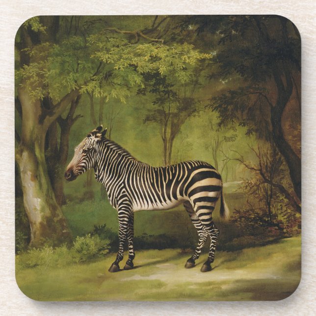 Dessous-de-verre George Stubbs | un zèbre, 1763 (huile sur la (Devant)