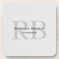 Gestionnaire de monogrammes gris blanc arrondi