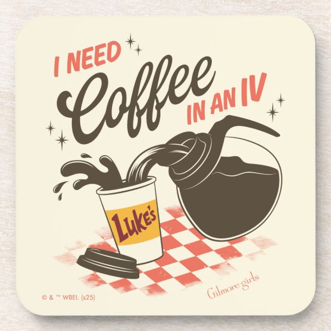 Dessous-de-verre Gilmore Girls Luke’s Coffee IV Quote (Devant)