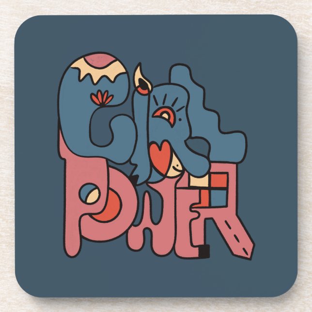 Dessous-de-verre Girl Power (Devant)