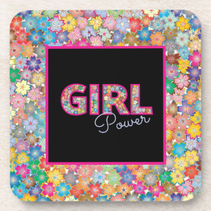 Dessous-de-verre Girl Power Cadeaux floraux colorés pour elle