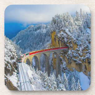 Dessous-de-verre Glace et neige   Express Bernina, Suisse