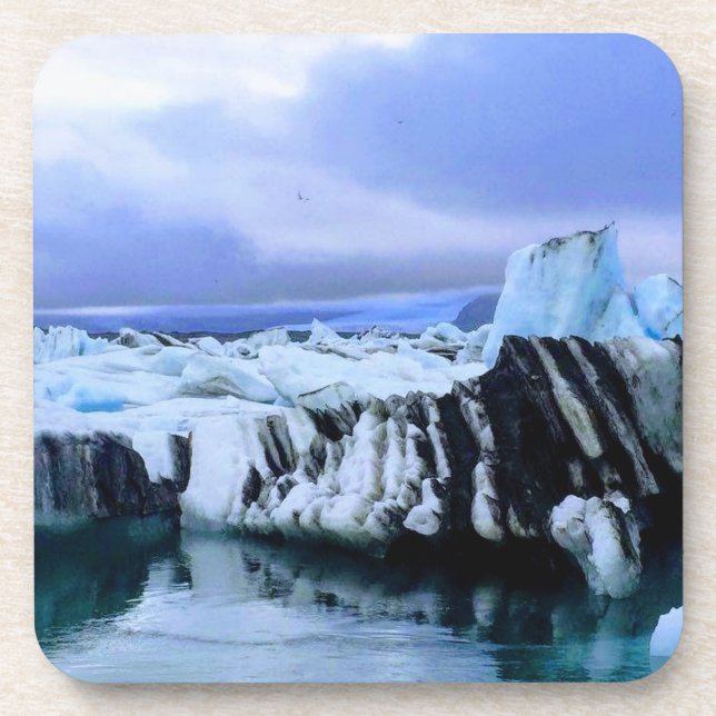 Dessous-de-verre Glacier Islande - (Devant)