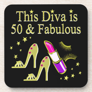 DESSOUS-DE-VERRE GLITZY GOLD 50E ANNIVERSAIRE DIVA DESIGN