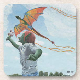 Dessous-de-verre Goblin Flying Dragon Kite Imaginaire Beverage Coas