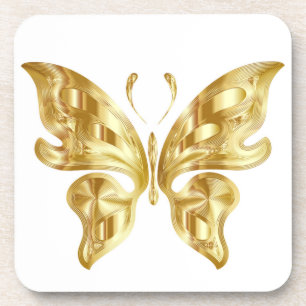DESSOUS-DE-VERRE GOLDEN BUTTERFLY