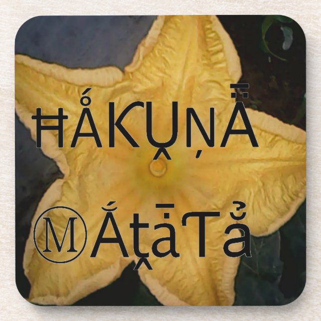 Dessous-de-verre Golden Star Hakuna Matata (Devant)