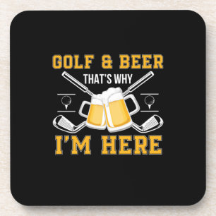 Dessous-de-verre Golf et bière Anniversaire de buveur de bière