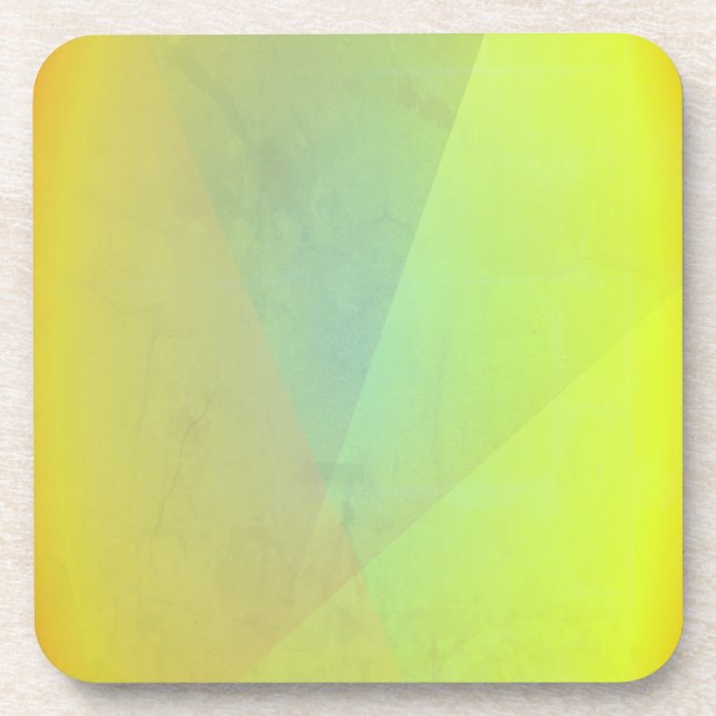 Dessous-de-verre Gradation géométrique jaune moderne (Devant)