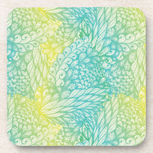 Dessous-de-verre Gradient jaune et bleu vintage floral