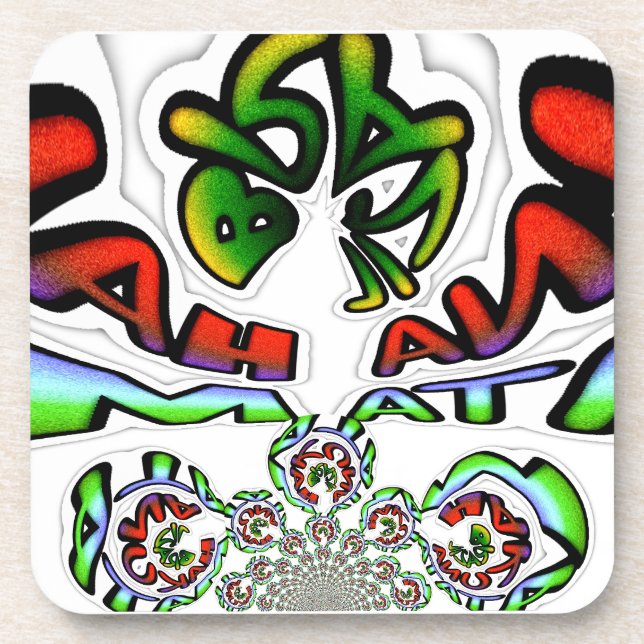 Dessous-de-verre Graffiti coloré Hakuna Matata (Devant)