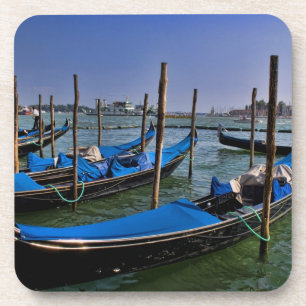 Dessous-de-verre Grand Canal avec des gondoles alignées