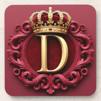 Grand Monogramme D sur Velours Rouge