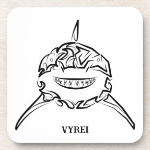 Dessous-de-verre Grand requin blanc de la tribu noire et blanche