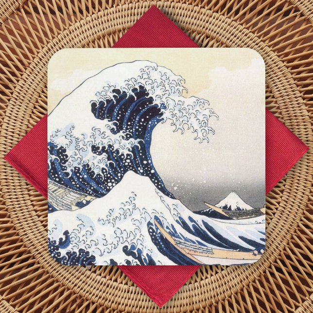 Dessous-de-verre Grande vague au large de Kanagawa Hokusai (Créateur téléchargé)