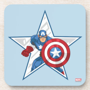 Dessous-de-verre Graphique de l'étoile de Captain America