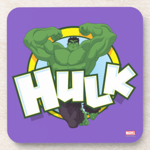 Dessous-de-verre Graphique du personnage et du nom de Hulk