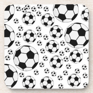 Dessous-de-verre Graphisme de ballon de football classique Fan de s