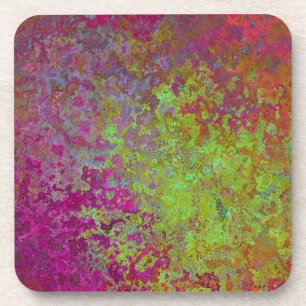 Dessous-de-verre Gras, Coloré, Peinture à rayures, Grunge Abstrait