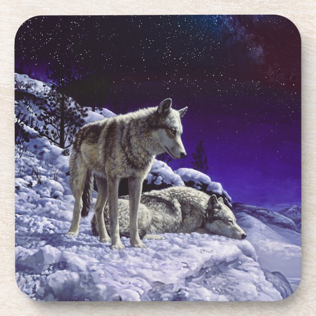 Dessous-de-verre Gray Wolves (Devant)