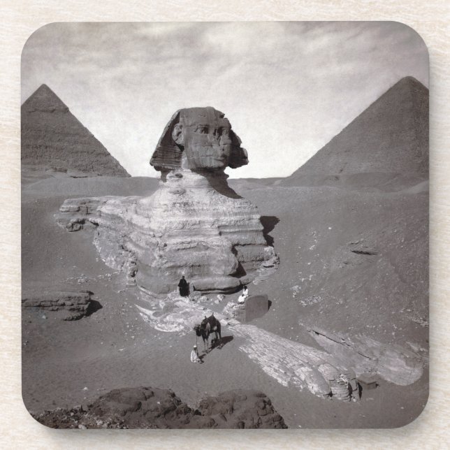 Dessous-de-verre Great Sphinx & Gizeh Pyramides Necropolis Egypte (Devant)