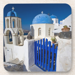 Dessous-de-verre Grèce et île grecque de Santorini ville d'Oia 3